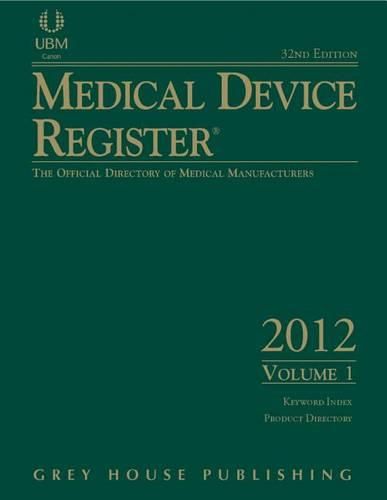 Cover image for Medical Device Register (2 Volume Set)