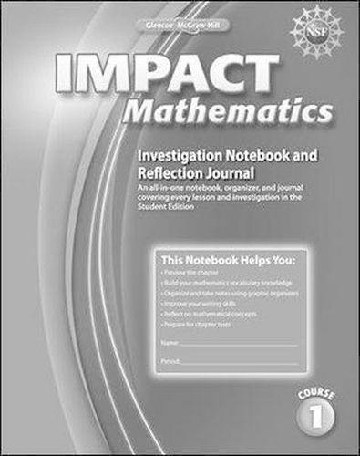 Cover image for IMPACT Mathematics, Course 1, Investigation Notebook and Reflection Journal