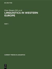 Cover image for Linguistics in Western Europe. Part 1