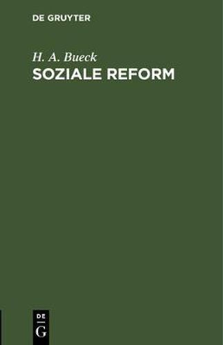 Cover image for Soziale Reform