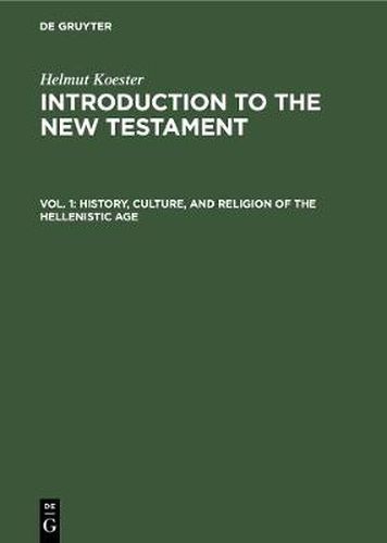 Cover image for History, Culture, and Religion of the Hellenistic Age