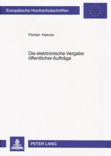 Cover image for Die Elektronische Vergabe Oeffentlicher Auftraege