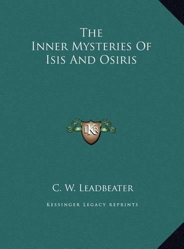 Cover image for The Inner Mysteries of Isis and Osiris