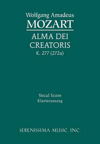 Cover image for Alma Dei Creatoris, K. 277 (272a) - Vocal Score