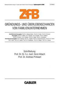 Cover image for Grundungs- Und UEberlebenschancen Von Familienunternehmen