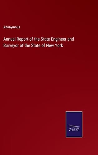 Cover image for Annual Report of the State Engineer and Surveyor of the State of New York