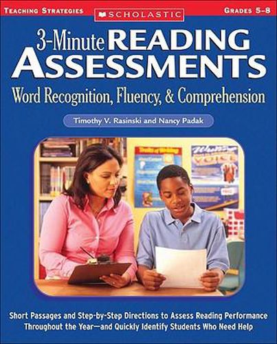 Cover image for 3-Minute Reading Assessments Prehension: Word Recognition, Fluency, & Comprehension