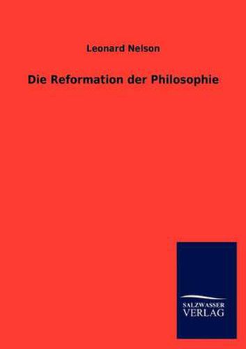 Cover image for Die Reformation der Philosophie