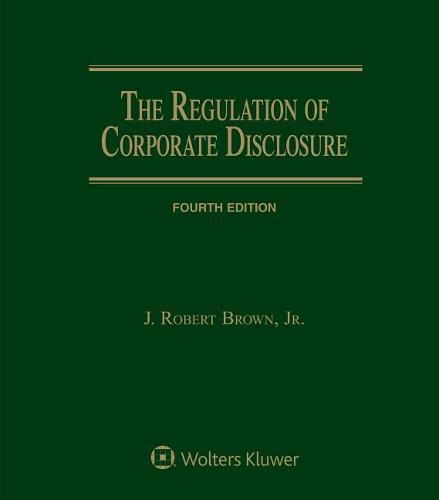 Regulation of Corporate Disclosure