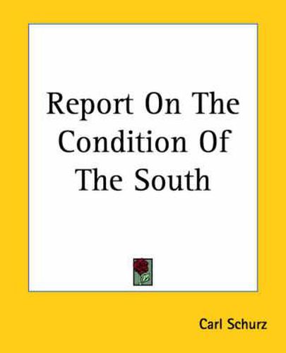 Cover image for Report On The Condition Of The South