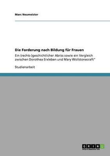 Cover image for Die Forderung Nach Bildung Fur Frauen