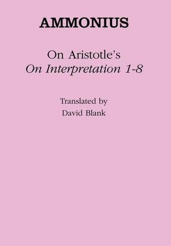 Cover image for On Aristotle's  on Interpretation 1-8