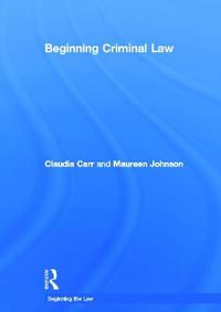 Cover image for Beginning Criminal Law