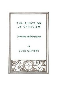 Cover image for Function of Criticism: Problems and Exercises