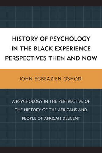 Cover image for History of Psychology in the Black Experience Perspectives: Then and Now