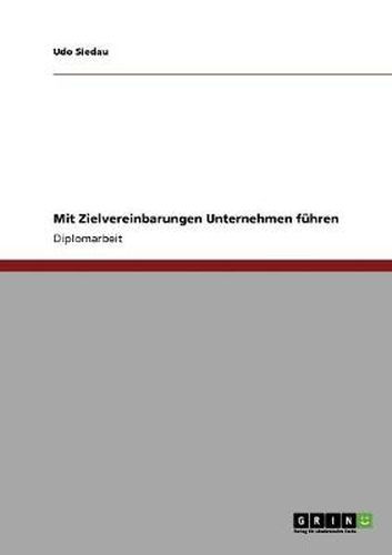 Cover image for Mit Zielvereinbarungen Unternehmen fuhren