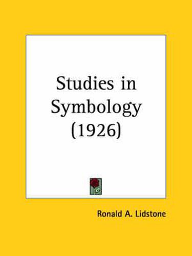 Cover image for Studies in Symbology (1926)