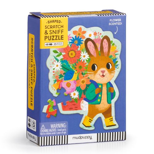 Cover image for Bunny Bouquet 48 Piece Scratch & Sniff Shaped Mini Puzzle