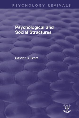 Cover image for Psychological and Social Structures