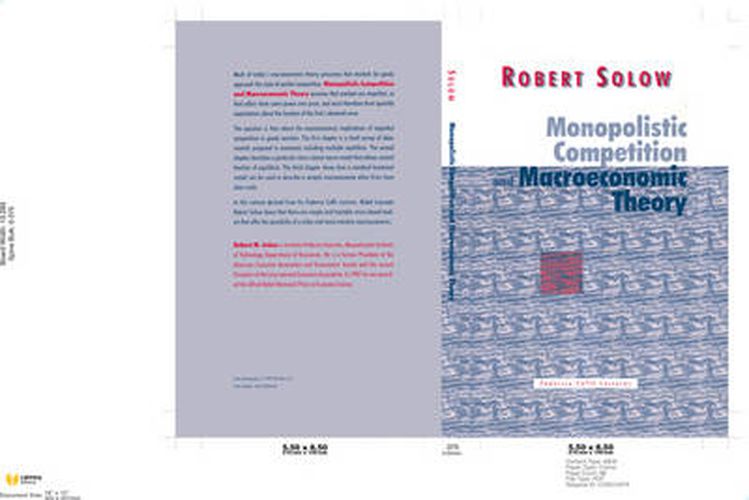 Cover image for Monopolistic Competition and Macroeconomic Theory