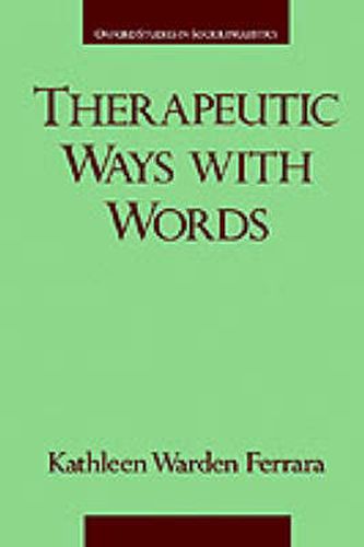 Cover image for Therapeutic Ways with Words