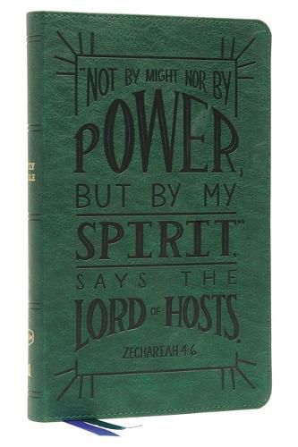 Cover image for NKJV, Thinline Youth Edition Bible, Verse Art Cover Collection, Leathersoft, Green, Red Letter, Comfort Print: Holy Bible, New King James Version