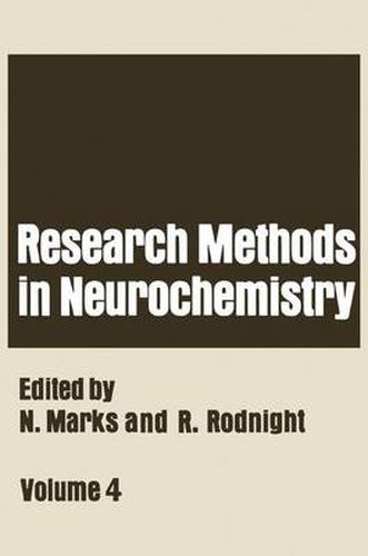 Cover image for Research Methods in Neurochemistry: Volume 4