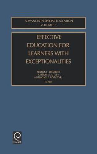 Cover image for Effective Education for Learners with Exceptionalities