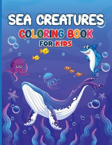 Cover image for Sea Creatures Coloring Book for Kids