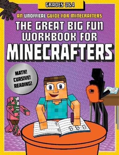 Cover image for The Great Big Fun Workbook for Minecrafters: Grades 3 & 4: An Unofficial Workbook