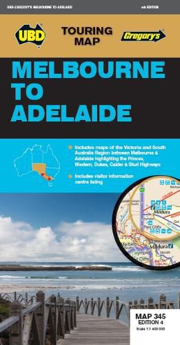 Melbourne to Adelaide Map 345 4th ed