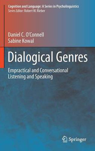 Cover image for Dialogical Genres: Empractical and Conversational Listening and Speaking