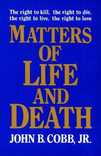 Cover image for Matters of Life and Death