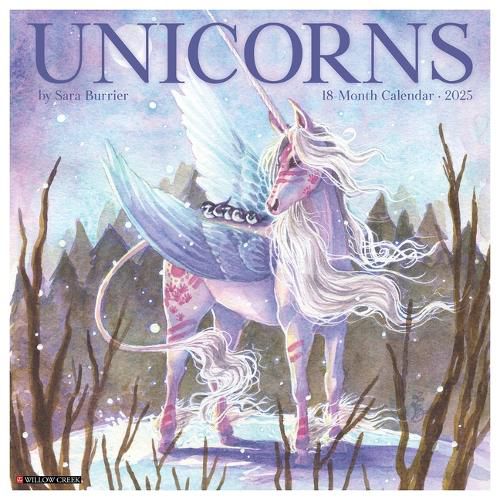 Cover image for Unicorns by Sara Burrier (Art) 2026 12 X 12 Wall Calendar