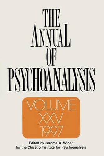 Cover image for The Annual of Psychoanalysis, V. 25