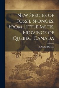 Cover image for New Species of Fossil Sponges, From Little Metis, Province of Quebec, Canada