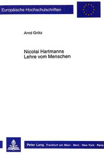 Cover image for Nicolai Hartmanns Lehre Vom Menschen