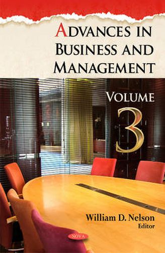 Cover image for Advances in Business & Management: Volume 3