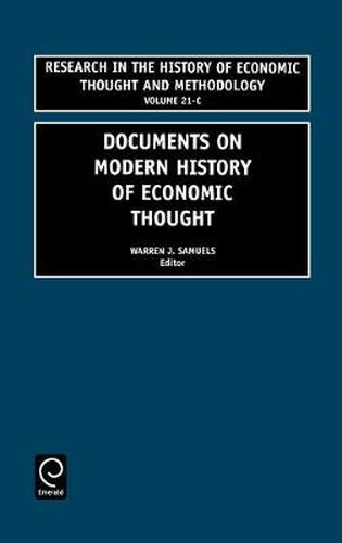 Cover image for Documents on Modern History of Economic Thought