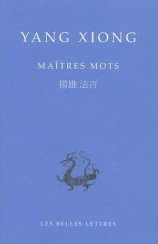 Cover image for Yang Xiong, Maitres Mots
