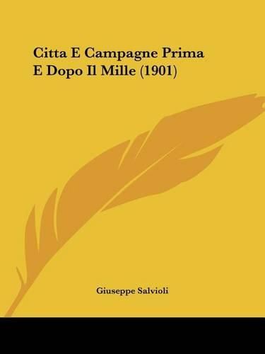 Cover image for Citta E Campagne Prima E Dopo Il Mille (1901)