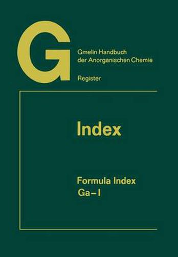 Cover image for Index: Formula Index Ga-I