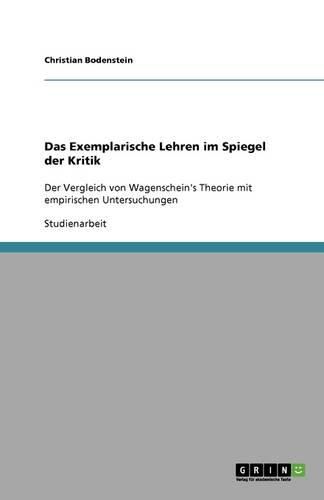 Cover image for Das Exemplarische Lehren im Spiegel der Kritik: Der Vergleich von Wagenschein's Theorie mit empirischen Untersuchungen