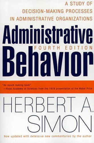 Cover image for Administrative Behavior, 4th Edition