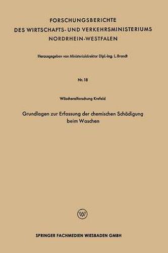 Cover image for Grundlagen Zur Erfassung Der Chemischen Schadigung Beim Waschen