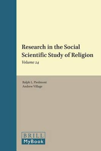 Research in the Social Scientific Study of Religion, Volume 24 