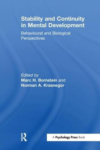 Cover image for Stability and Continuity in Mental Development: Behavioral and Biological Perspectives