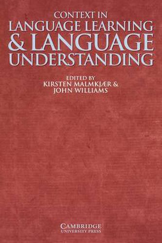 Cover image for Context in Language Learning and Language Understanding