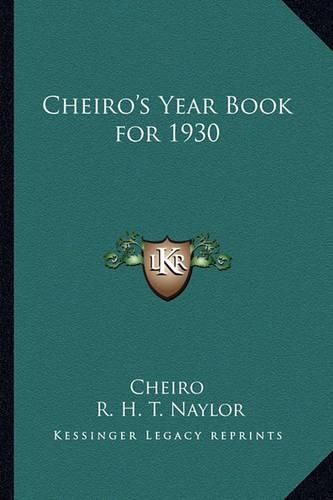 Cover image for Cheiro's Year Book for 1930