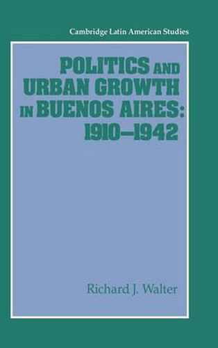 Cover image for Politics and Urban Growth in Buenos Aires, 1910-1942